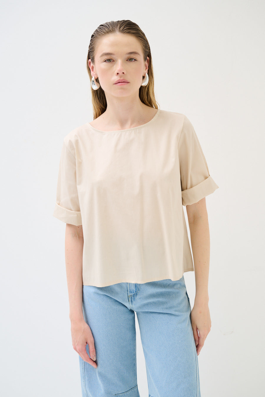 Top met 3/4 mouw