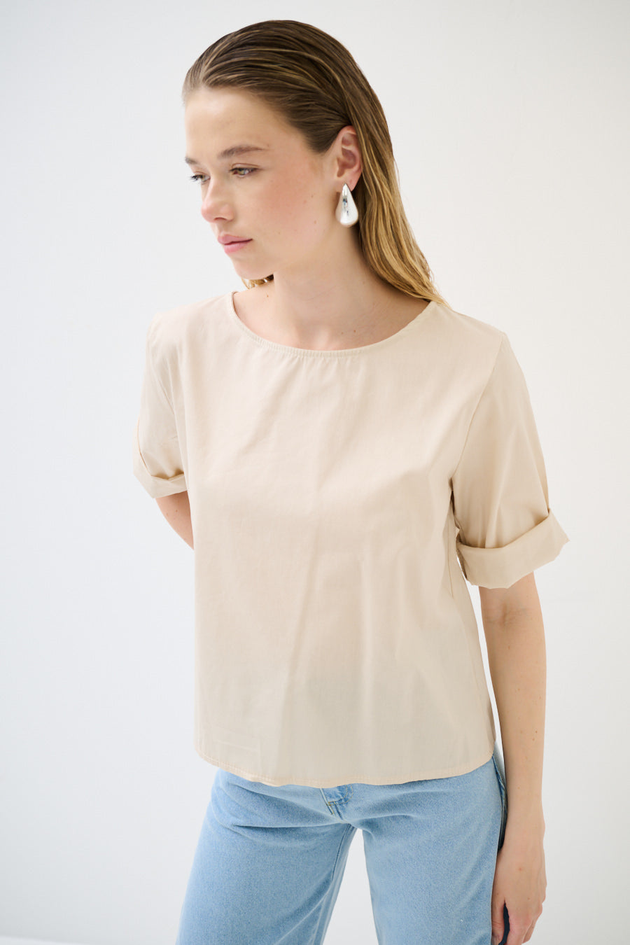 Top met 3/4 mouw