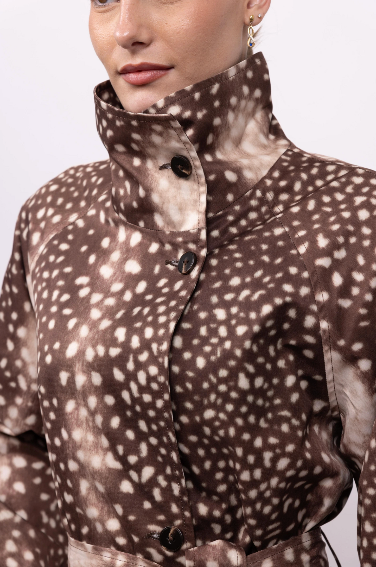 Waterdichte trenchcoat met Bambi-print