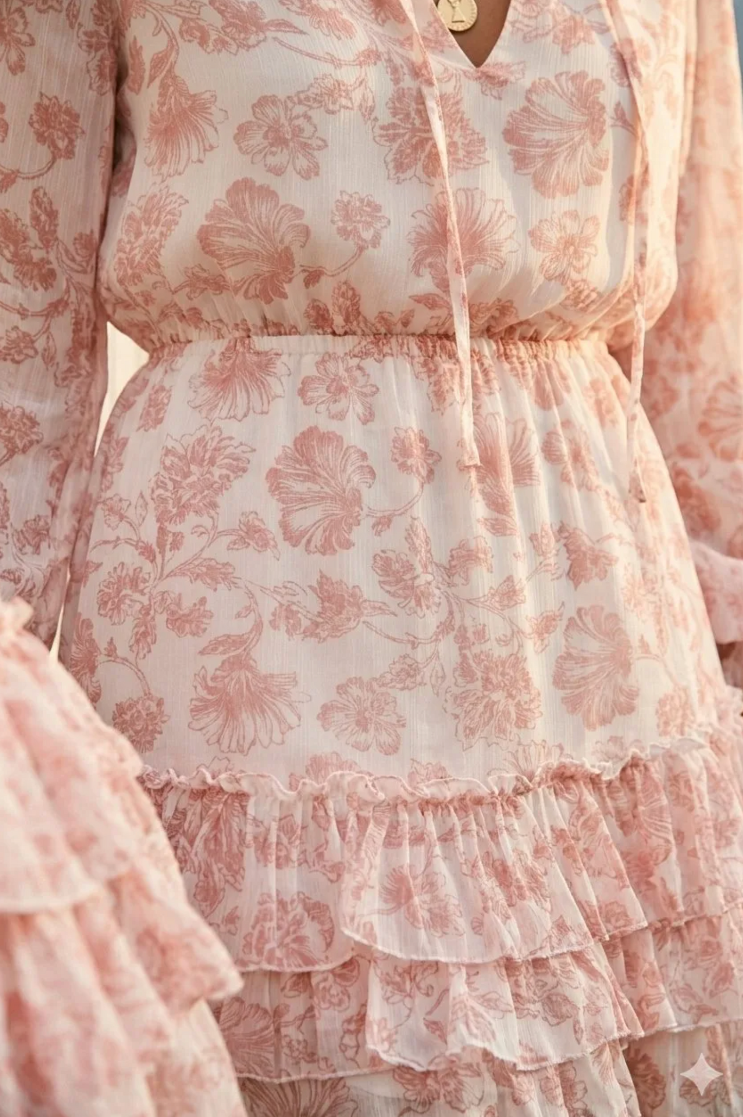 Bloemenprint minijurk met ruches