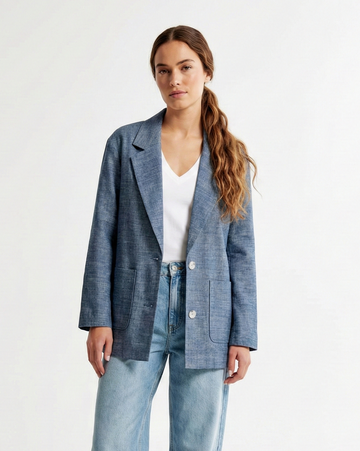 BLAZER EFFET LIN