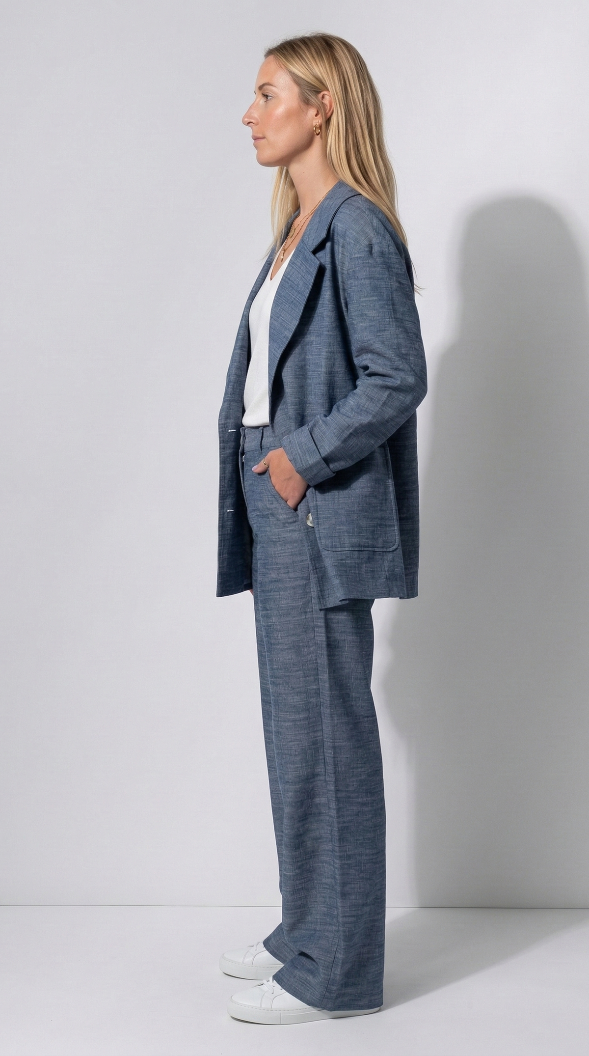 BLAZER EFFET LIN