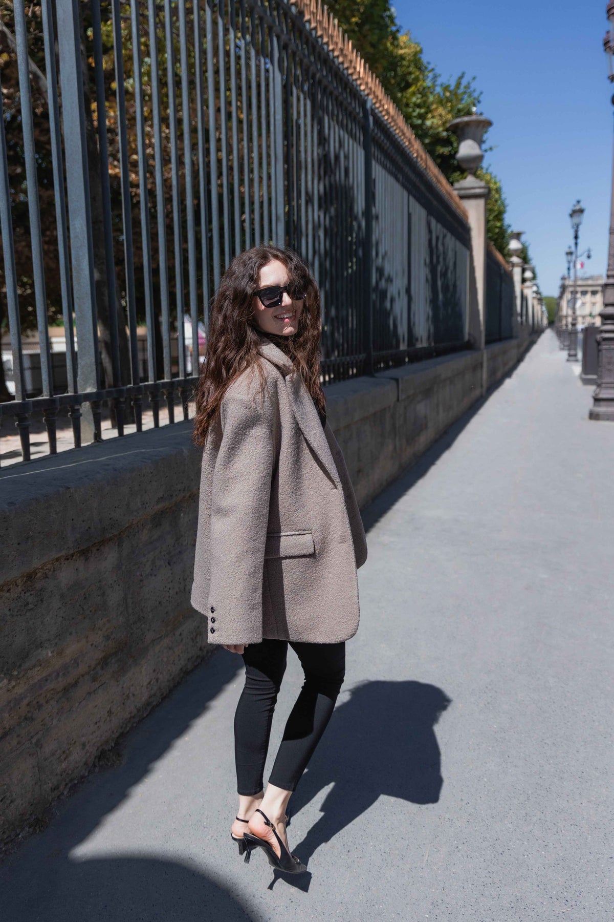 VESTE BLAZER OVERSIZE EFFET MOUTON