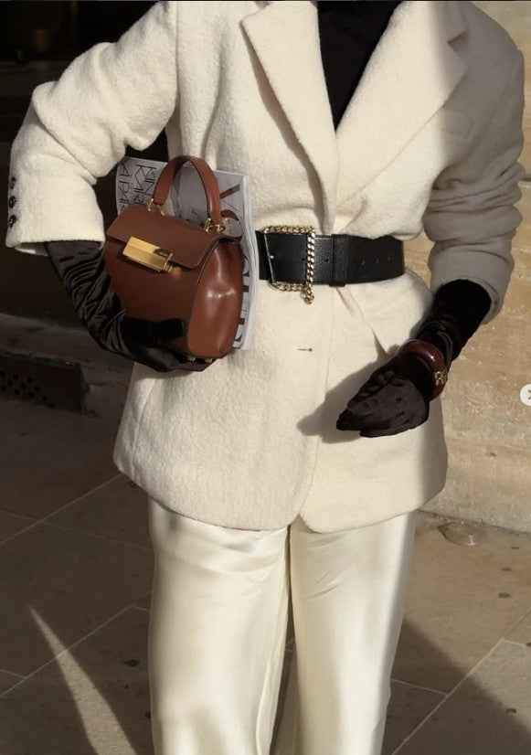 VESTE BLAZER OVERSIZE EFFET MOUTON