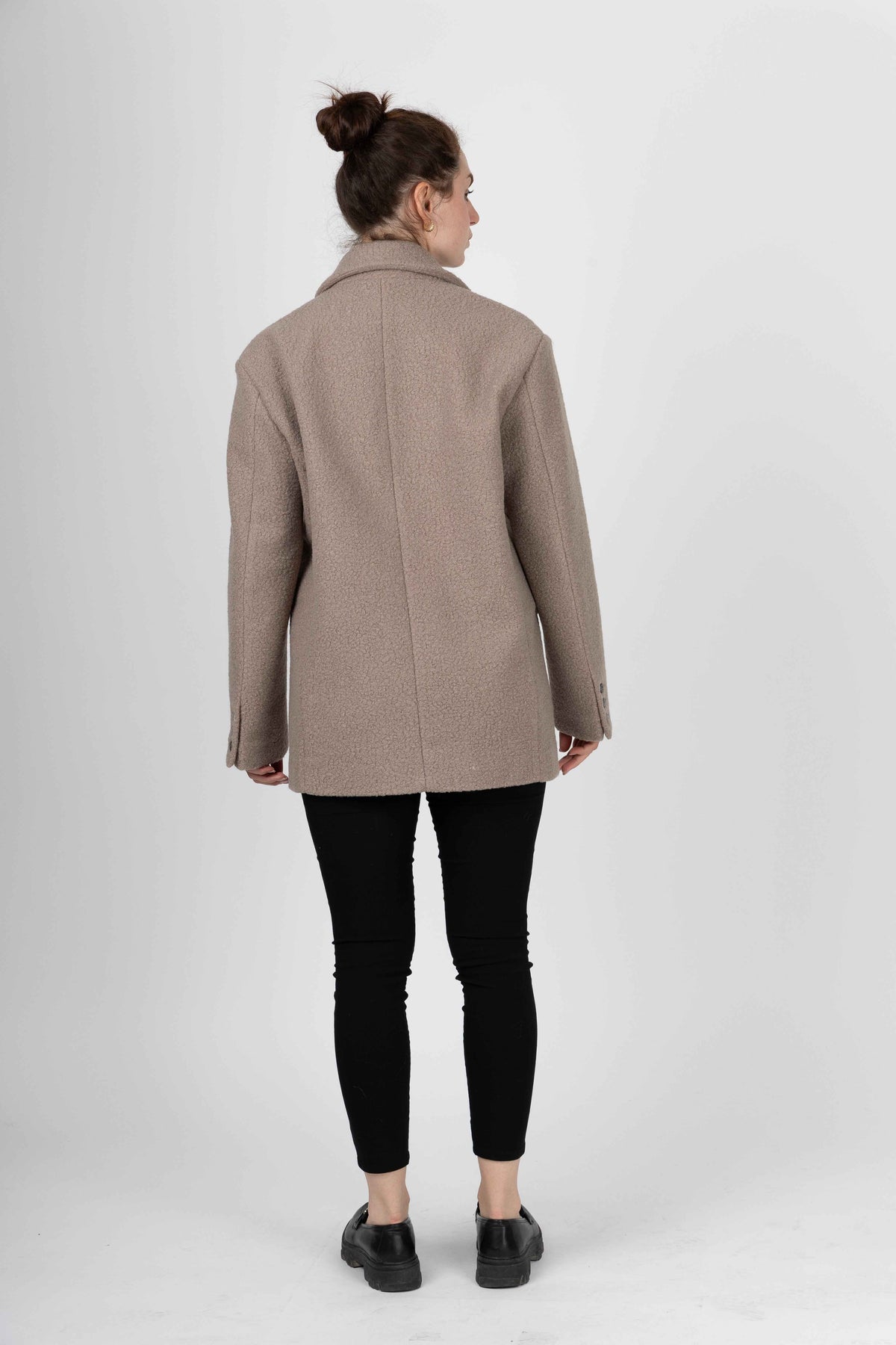 VESTE BLAZER OVERSIZE EFFET MOUTON