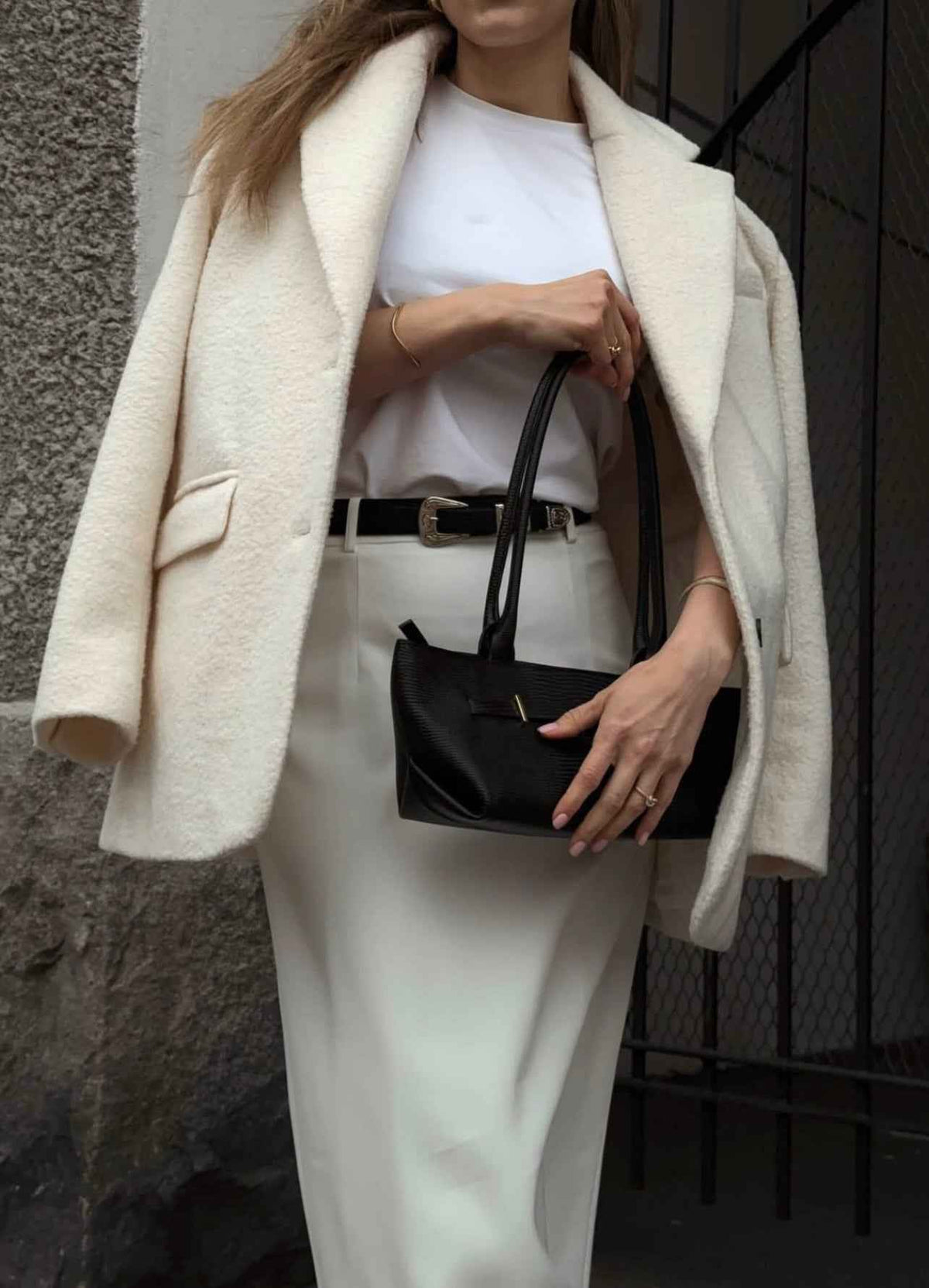 VESTE BLAZER OVERSIZE EFFET MOUTON