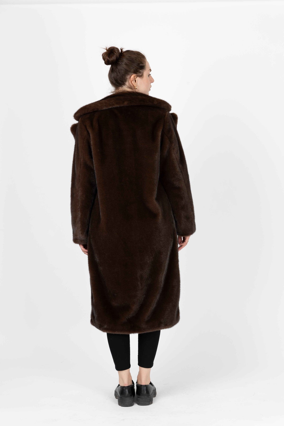 MANTEAU LONG EN FAUSSE FOURRURE