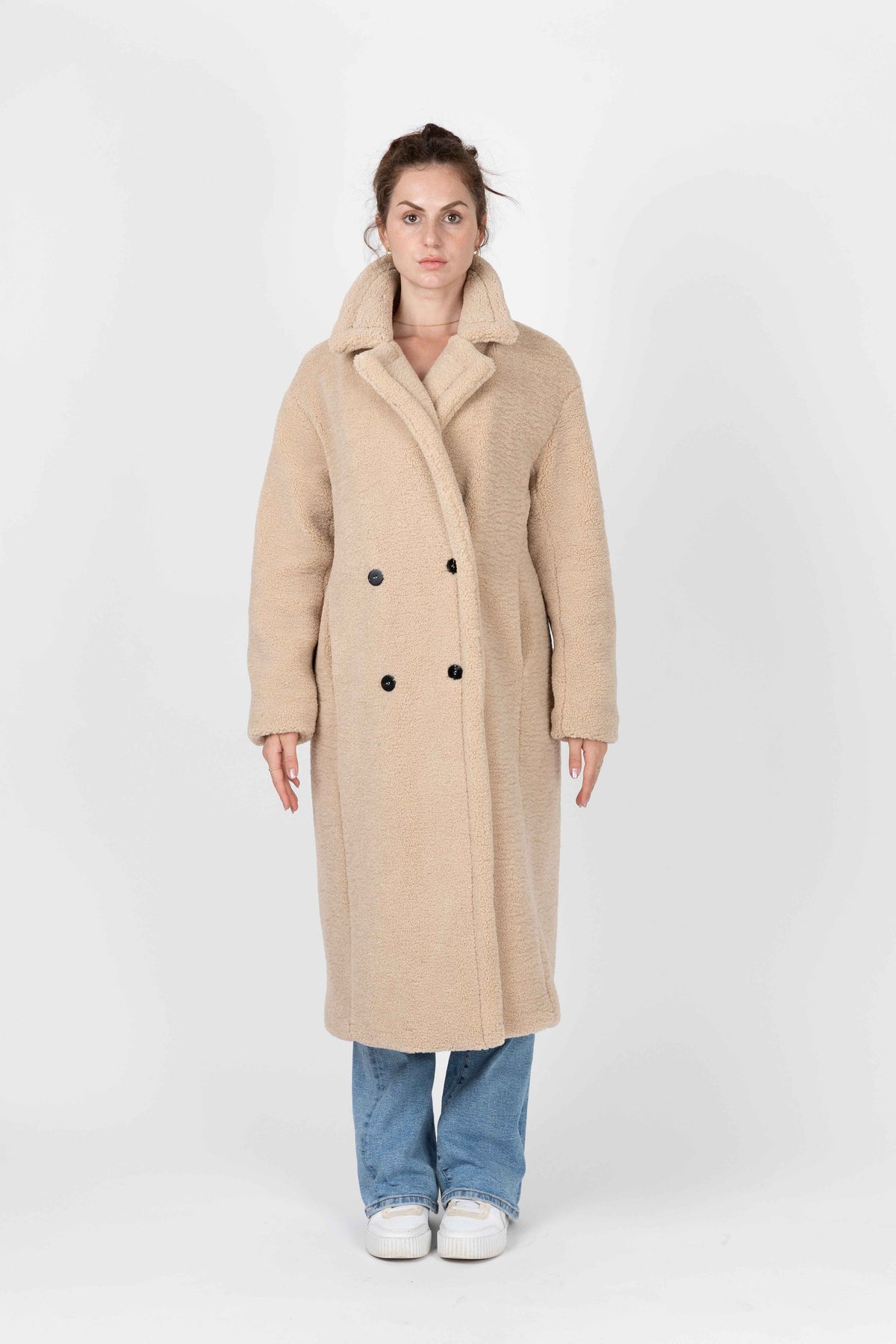 MANTEAU LONG EN FAUSSE FOURRURE MOUTON