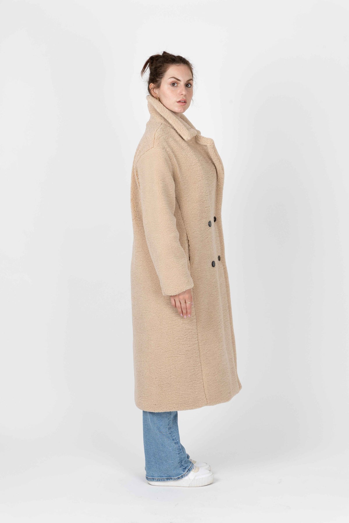 MANTEAU LONG EN FAUSSE FOURRURE MOUTON
