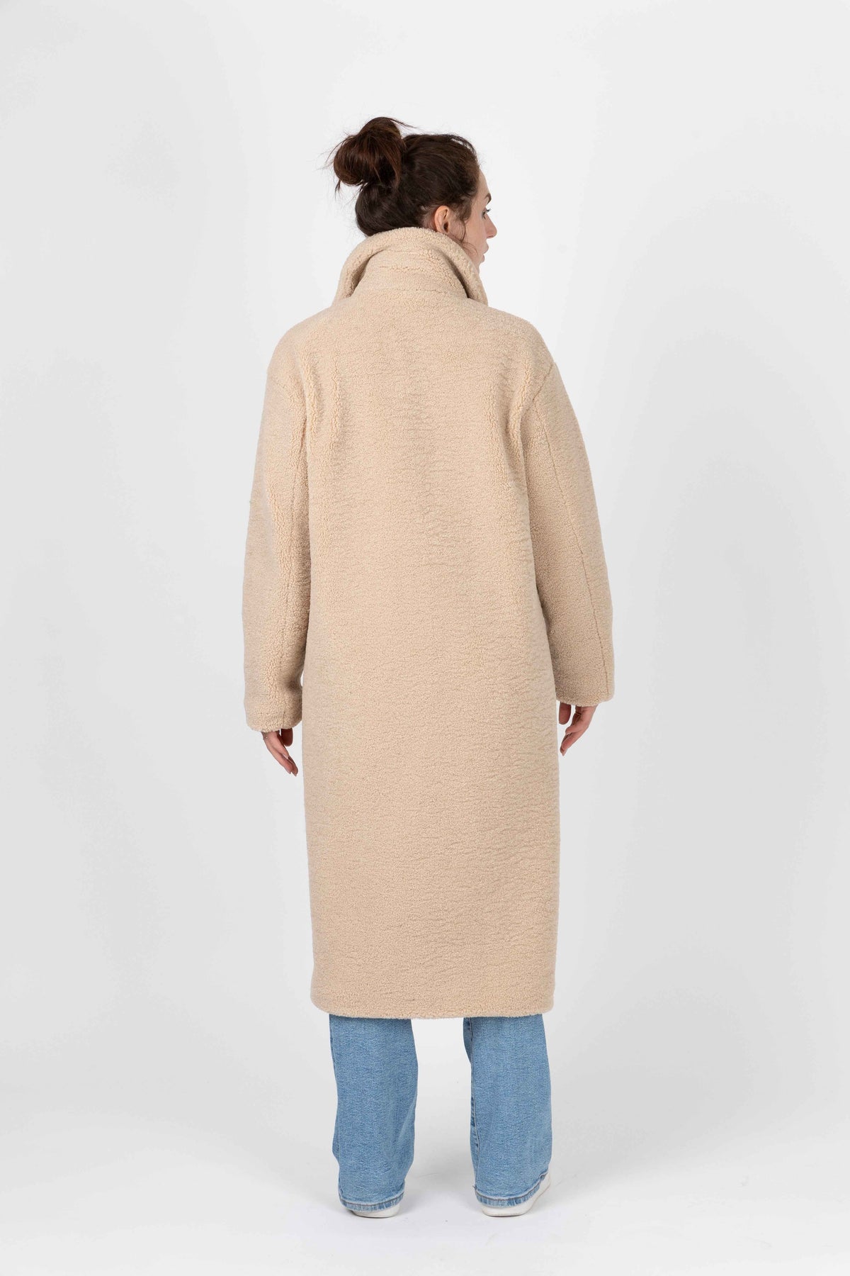 MANTEAU LONG EN FAUSSE FOURRURE MOUTON