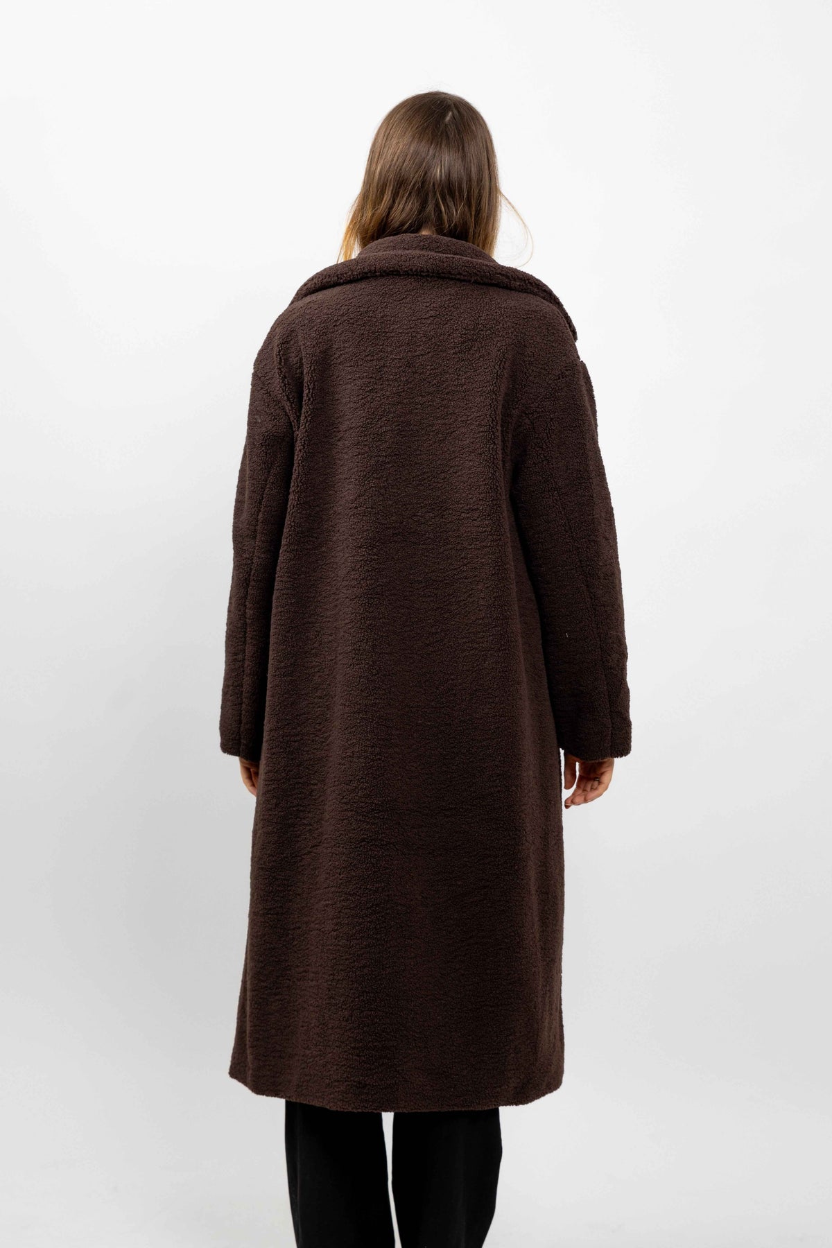 MANTEAU LONG EN FAUSSE FOURRURE MOUTON