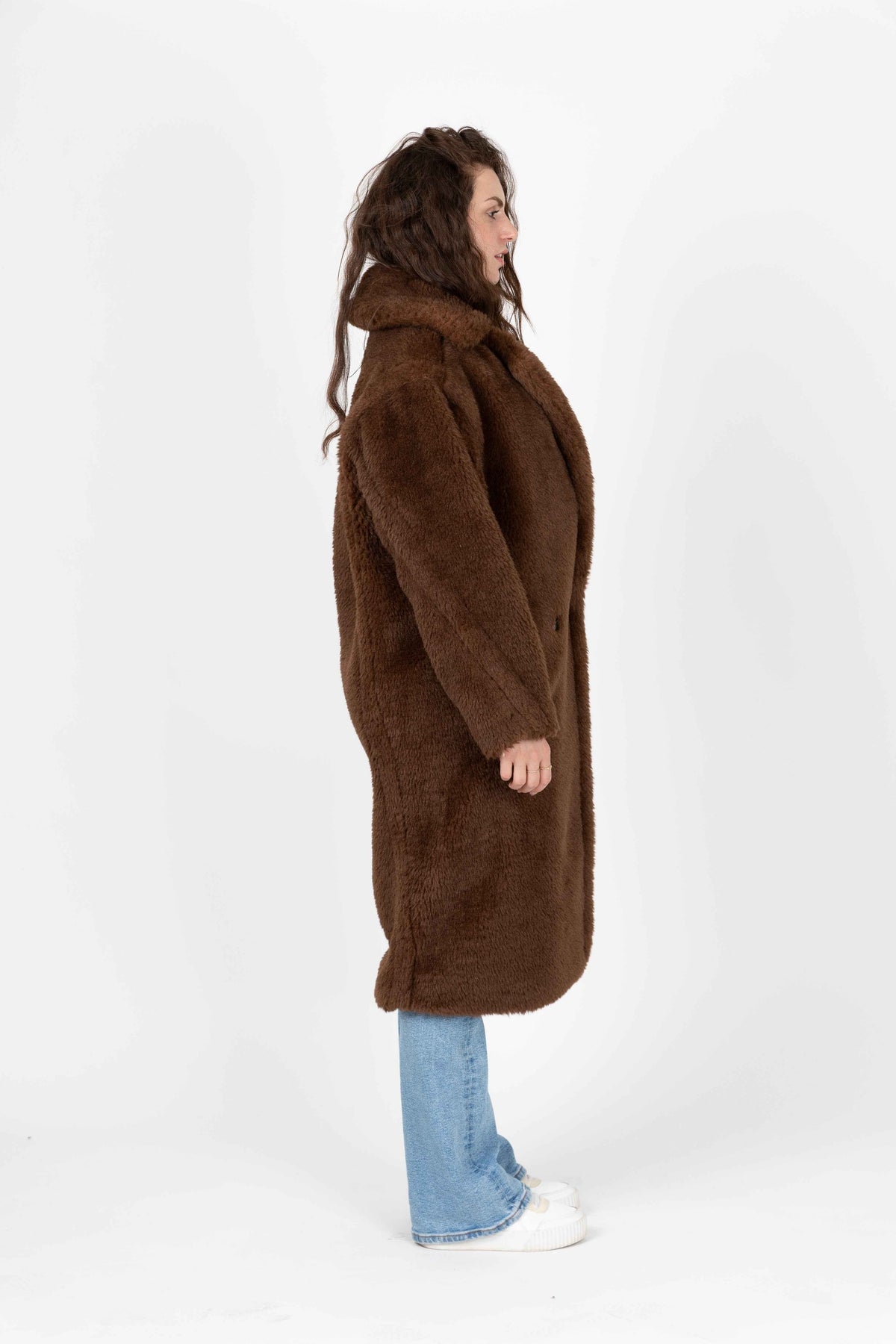 MANTEAU LONG OVERSIZE EN FAUSSE FOURRURE MOUTON