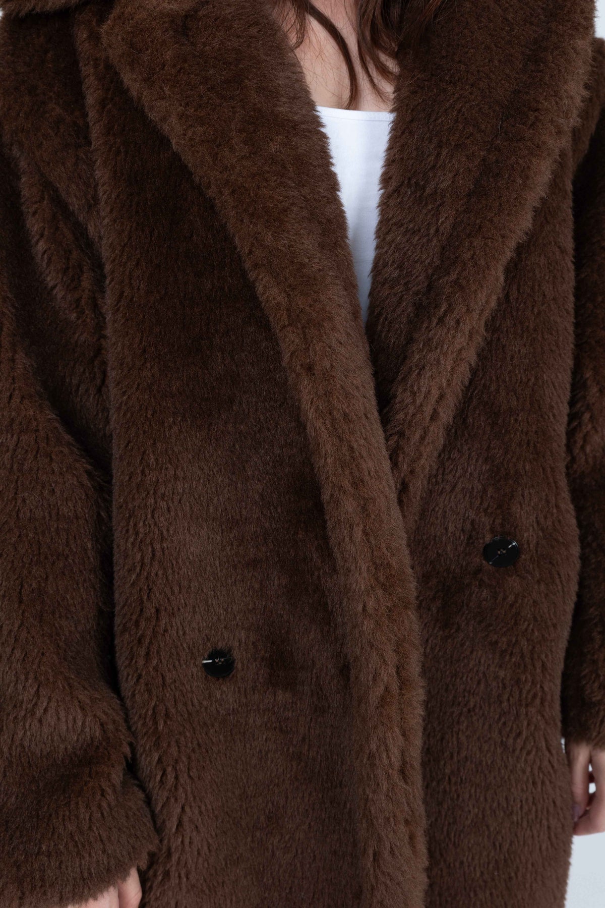 MANTEAU LONG OVERSIZE EN FAUSSE FOURRURE MOUTON