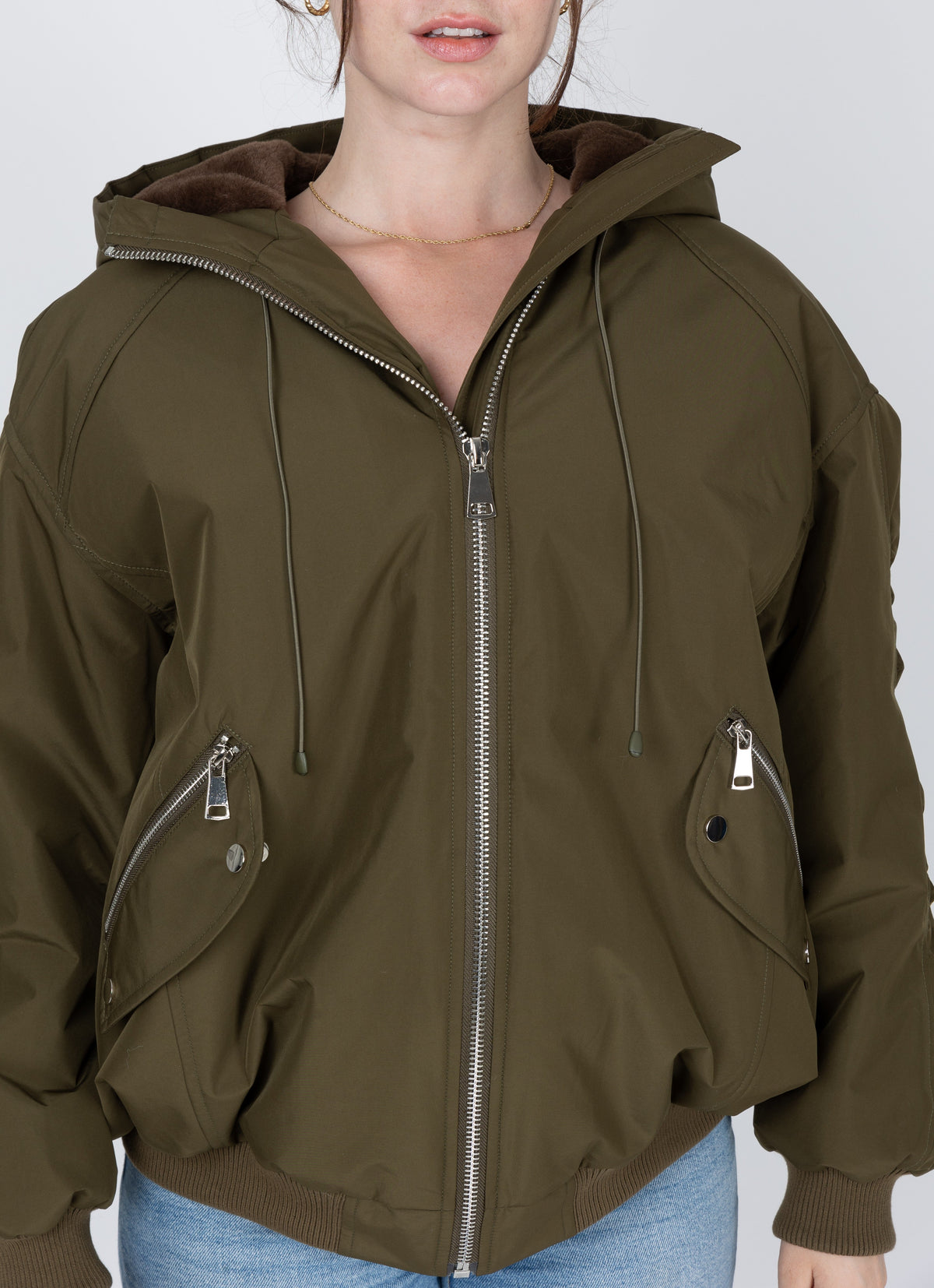 BLOUSON À CAPUCHE AVEC FAUSSE FOURRURE - K-ZELL PARIS | Wholesale