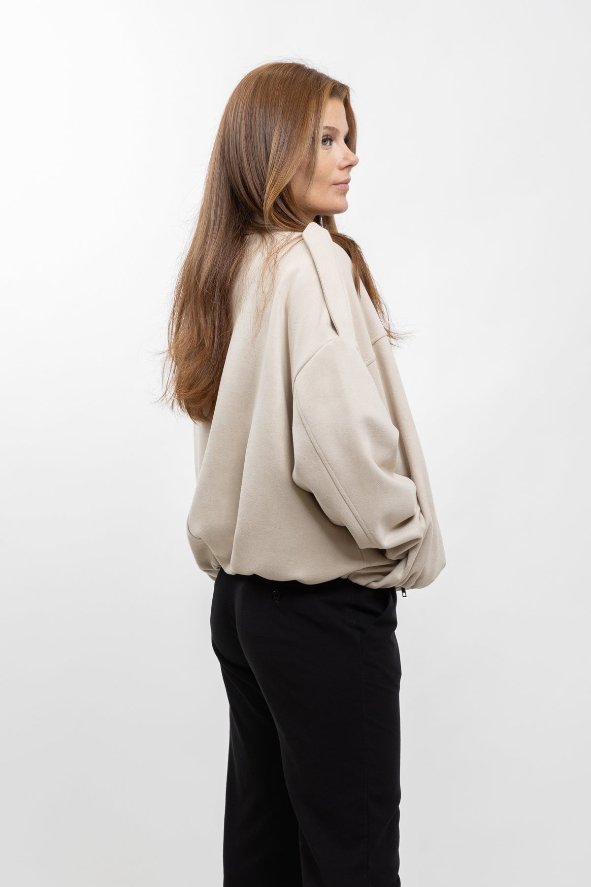 Suèdinelook jack met blousend model