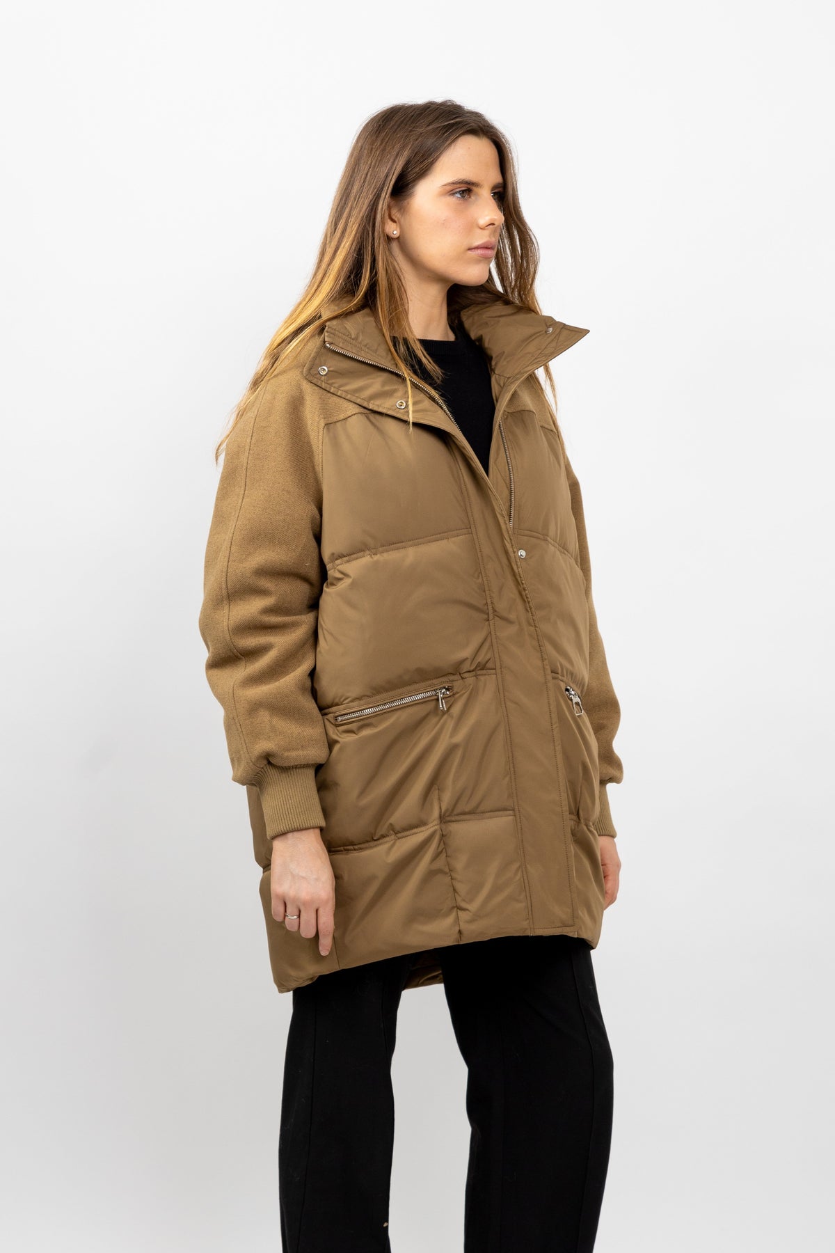 DOUDOUNE BI-MATIÈRE AVEC LAINE - K-ZELL PARIS | Wholesale