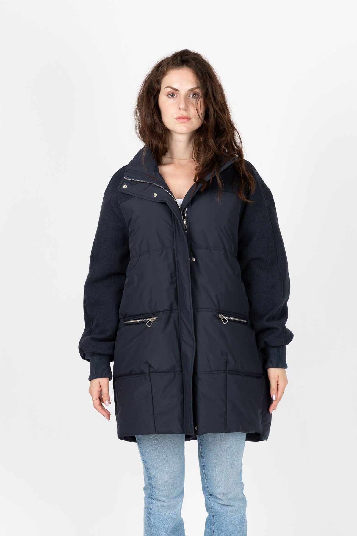 DOUDOUNE BI-MATIÈRE AVEC LAINE - K-ZELL PARIS | Wholesale