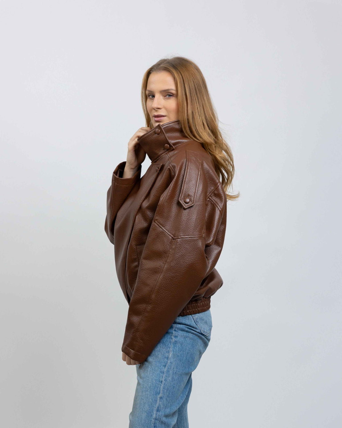 BLOUSON MOTARD EN SIMILICUIR