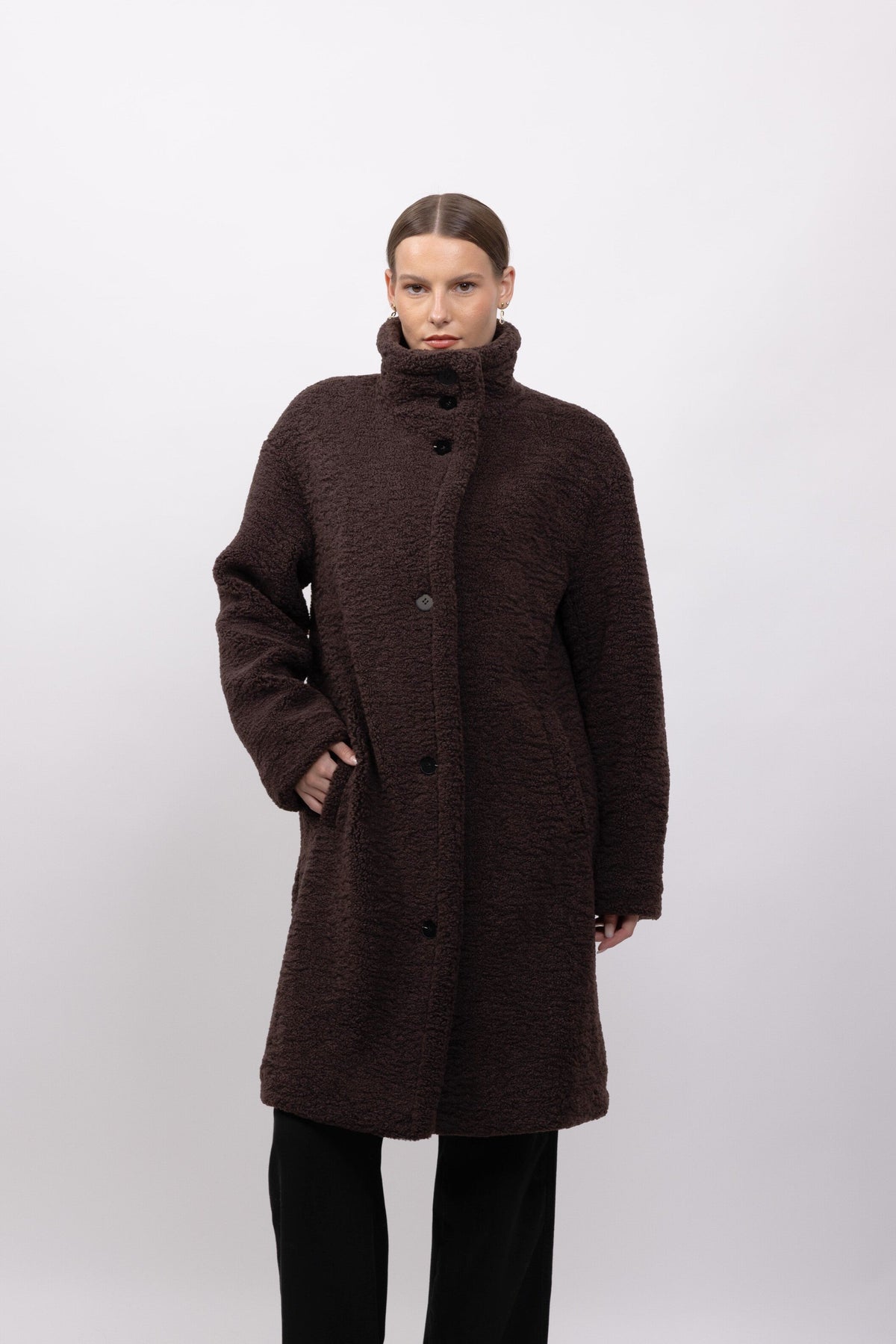 MANTEAU LONG EN FAUSSE FOURRURE MOUTON - K-ZELL PARIS | Wholesale
