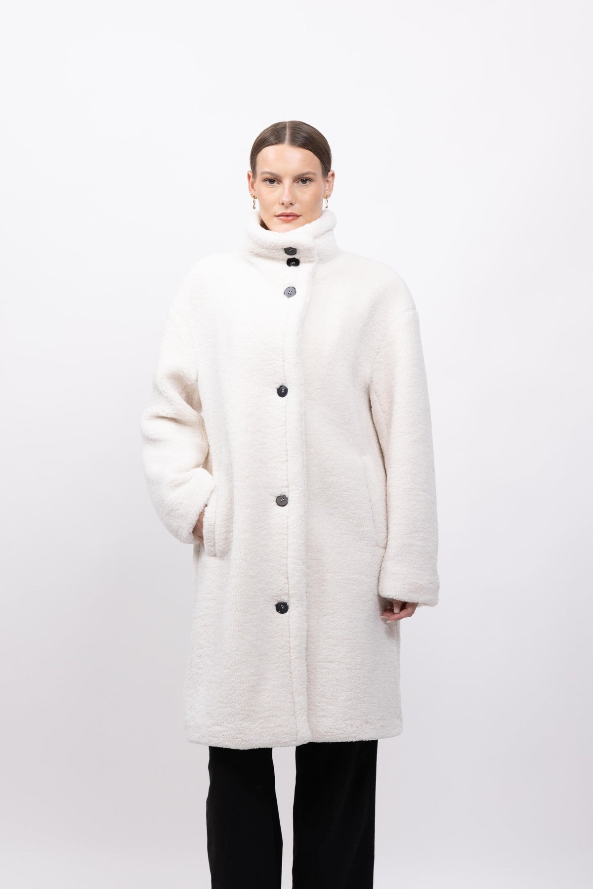 MANTEAU LONG EN FAUSSE FOURRURE MOUTON - K-ZELL PARIS | Wholesale