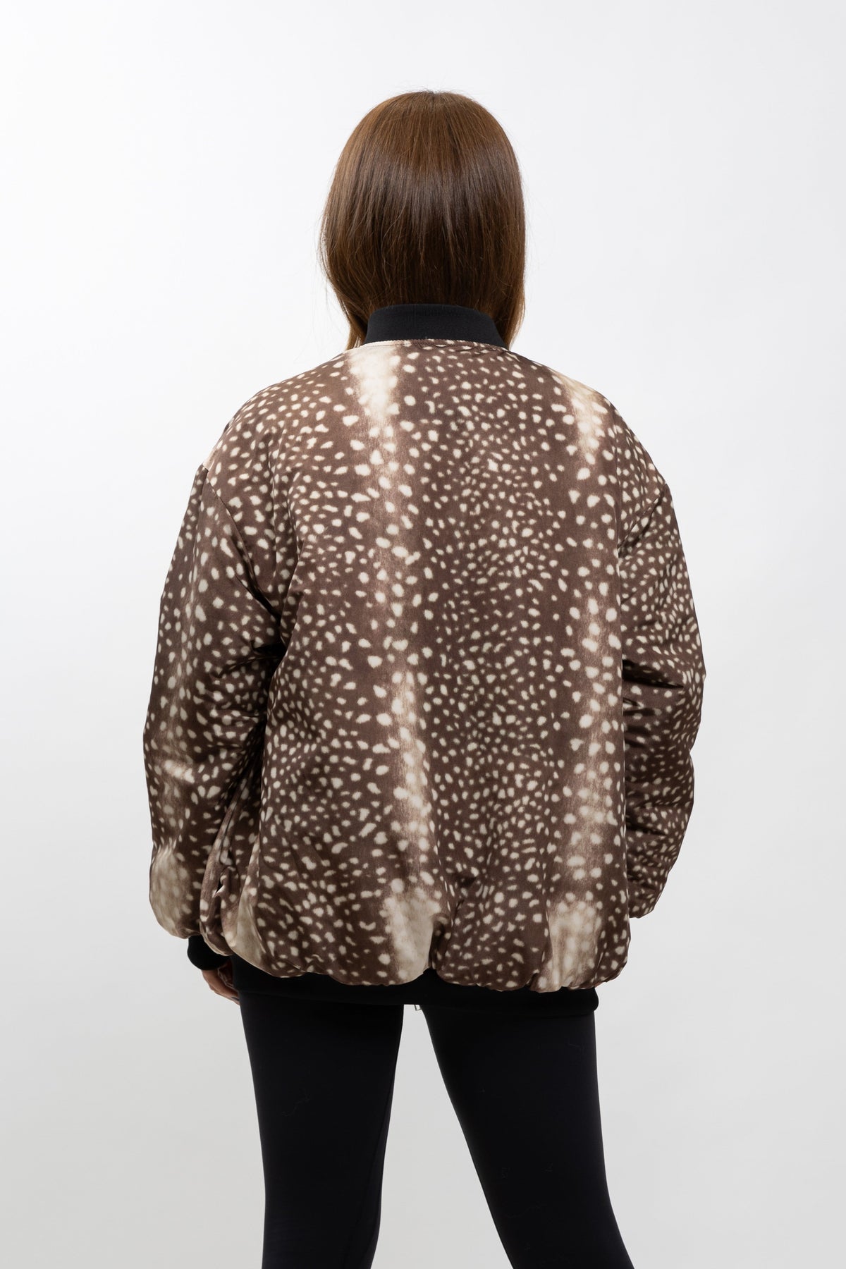 Omkeerbare bomber met hertenprint