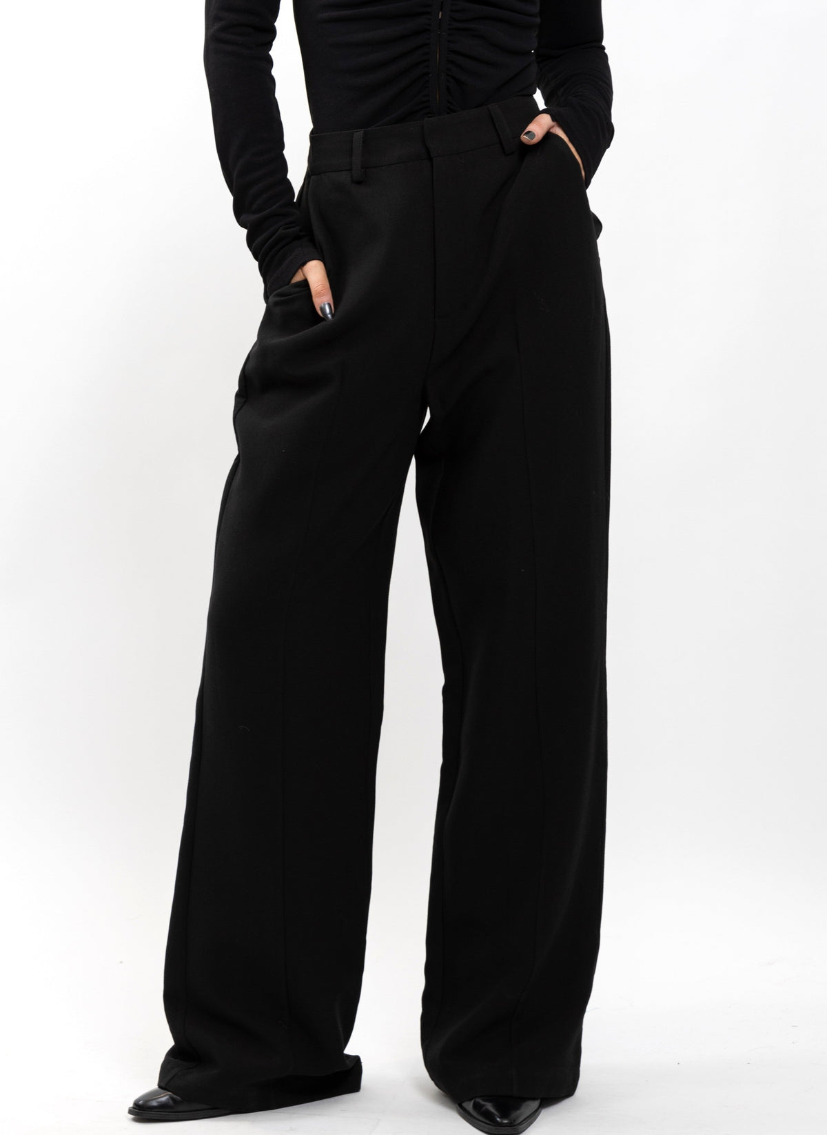 Wide-leg pantalon met hoge taille