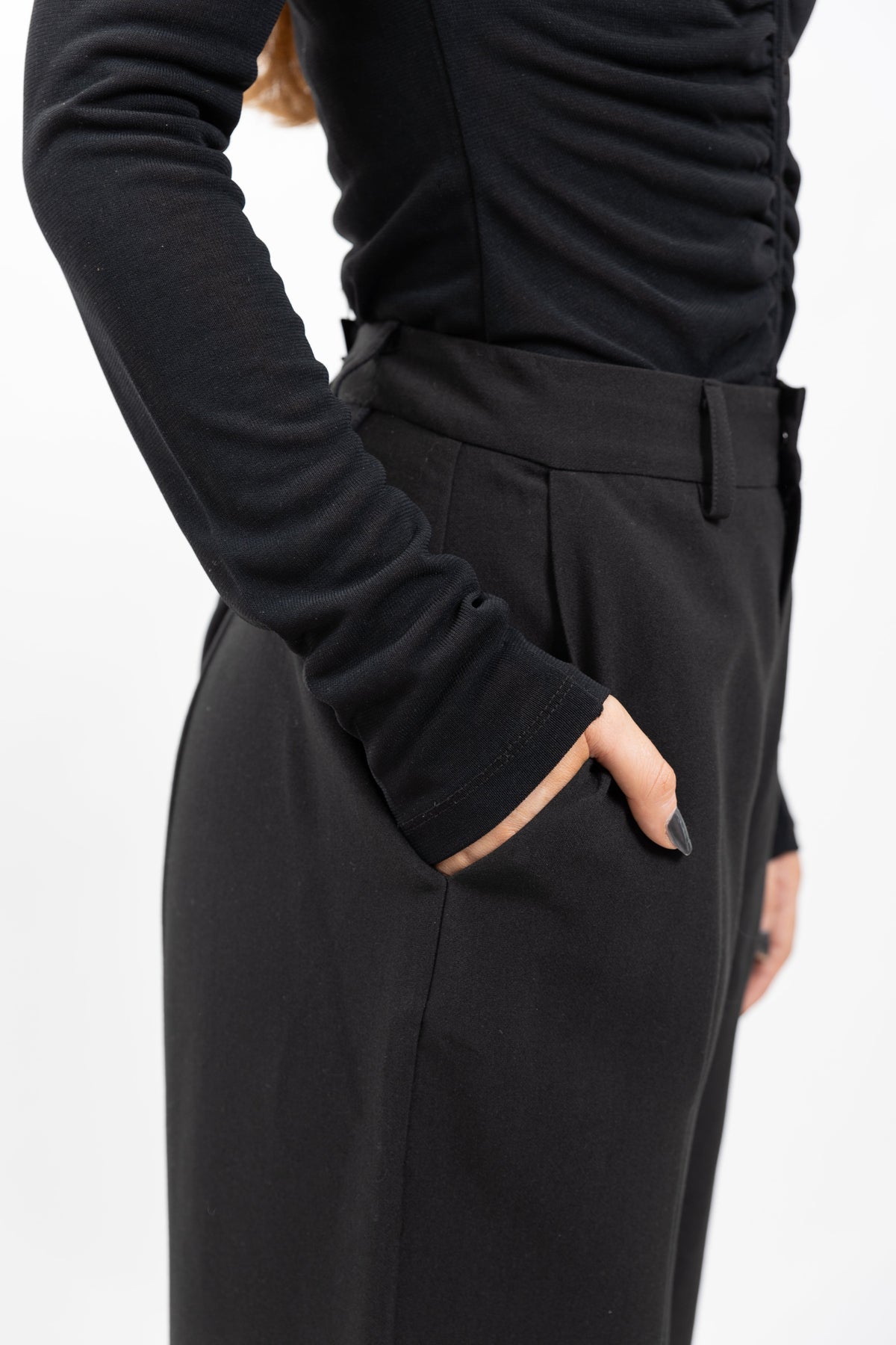 Wide-leg pantalon met hoge taille