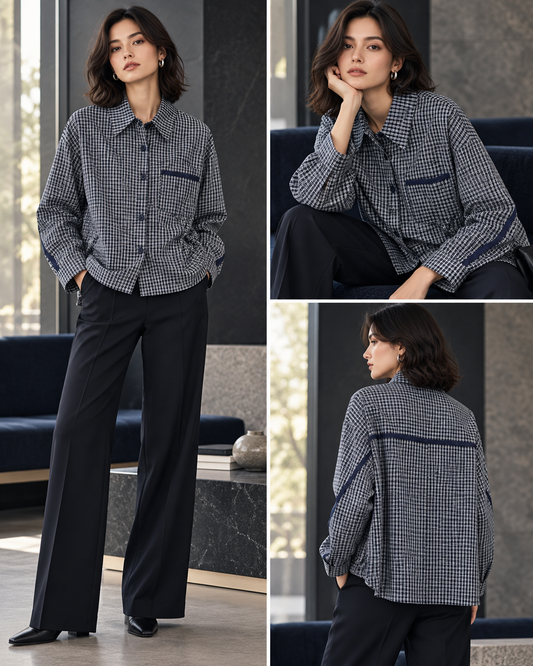 Geruite blouse