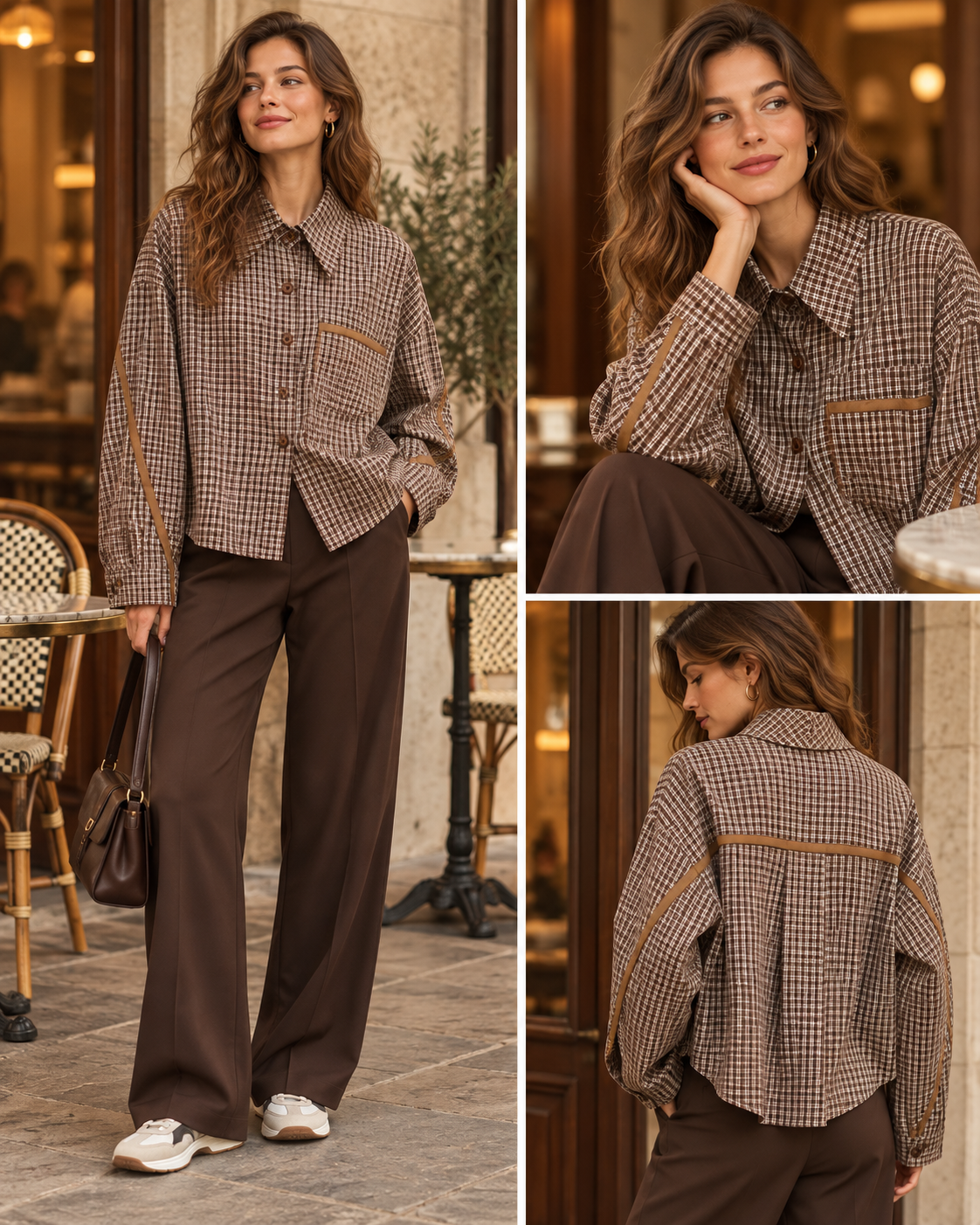 Geruite blouse