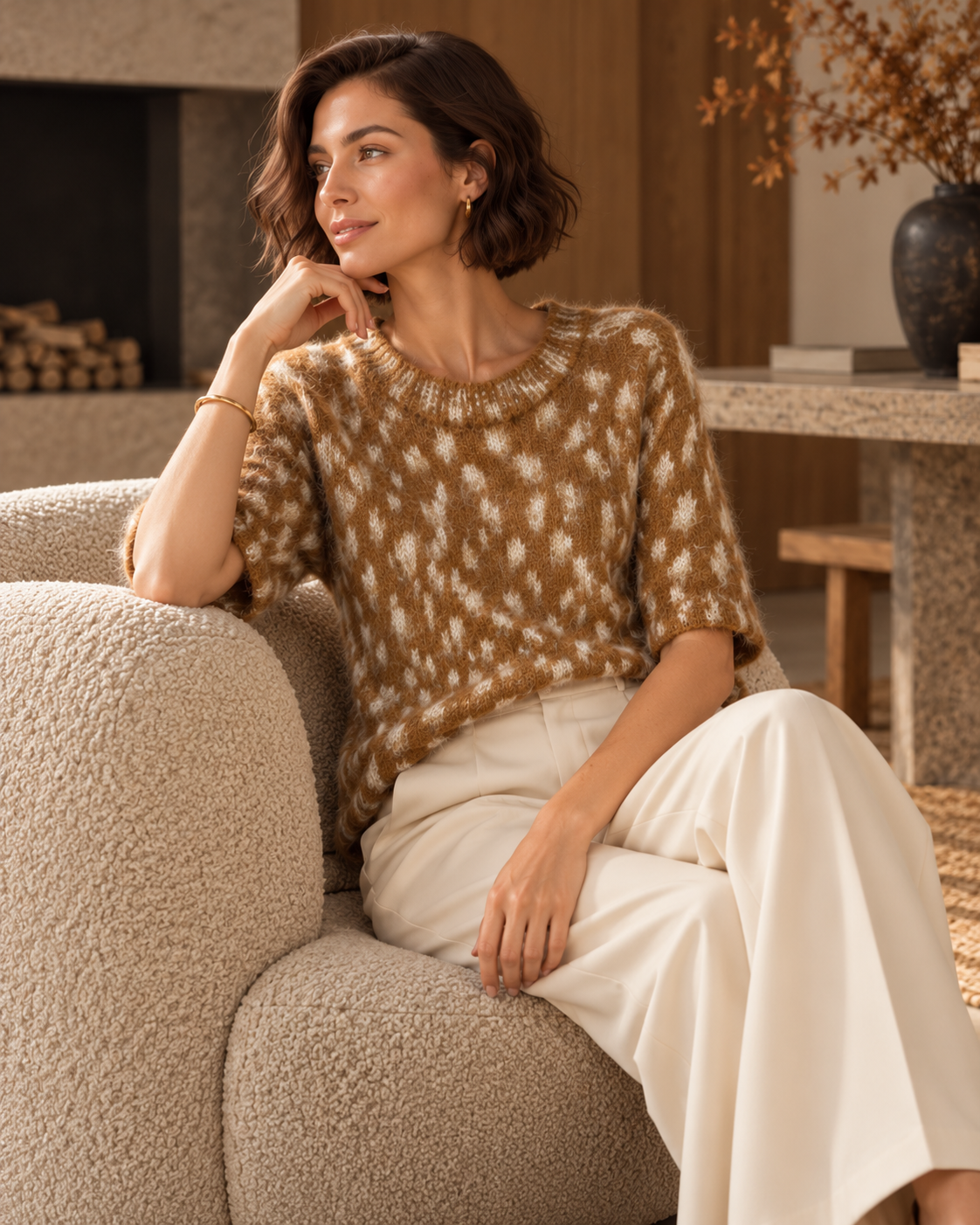 Fluffy Bambi Knit Top