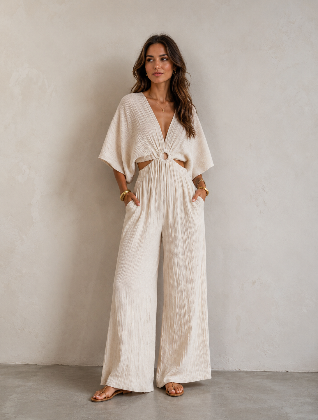 Plissé Jumpsuit