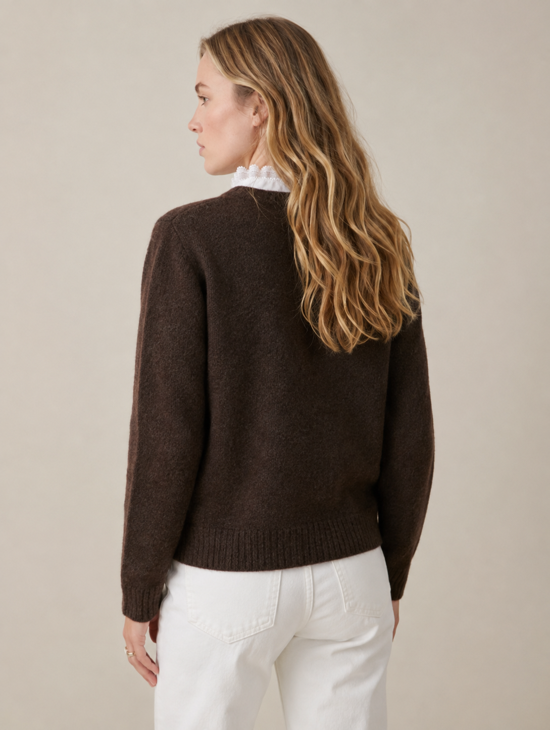 Vest met kantdetail