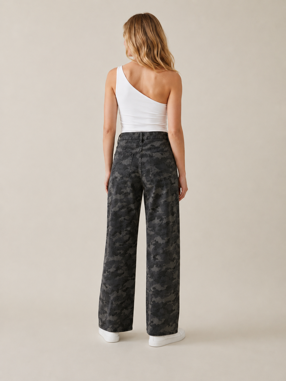 Jeans met militaire print