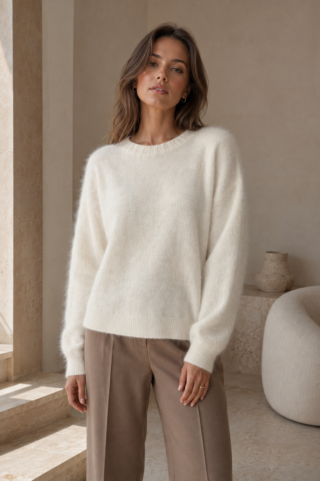 Luxe Wool-Cashmere-Silk Trui