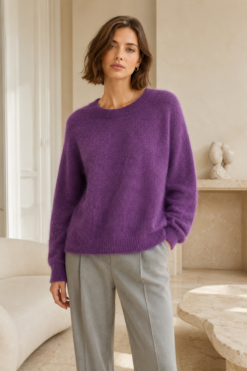 Luxe Wool-Cashmere-Silk Trui