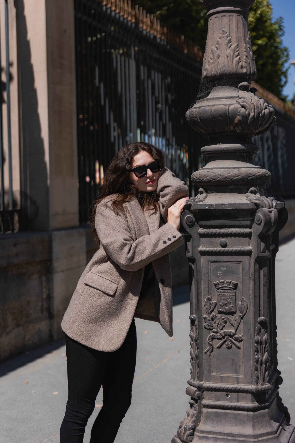 VESTE BLAZER OVERSIZE EFFET MOUTON