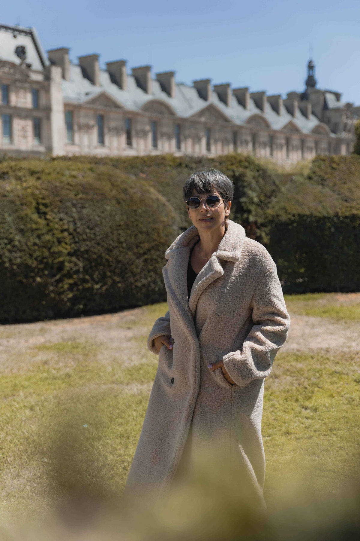 MANTEAU LONG EN FAUSSE FOURRURE MOUTON