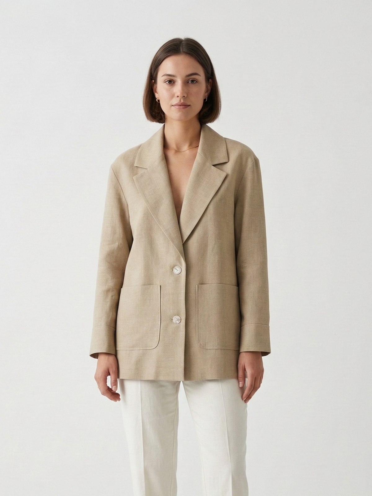 BLAZER EFFET LIN