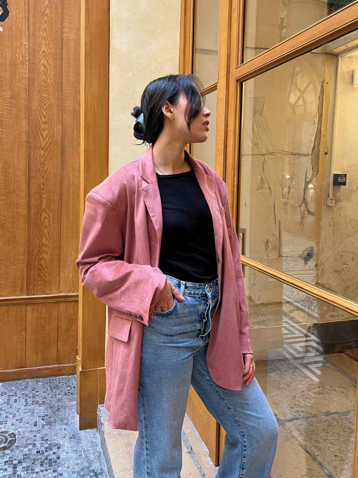 BLAZER EFFET DAIM
