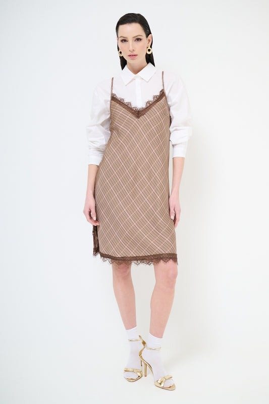 Jurk met ruitpatroon