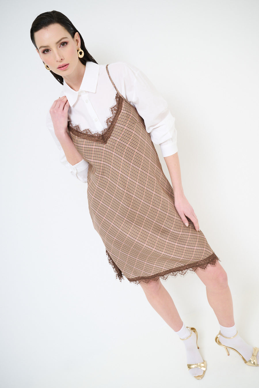 Jurk met ruitpatroon