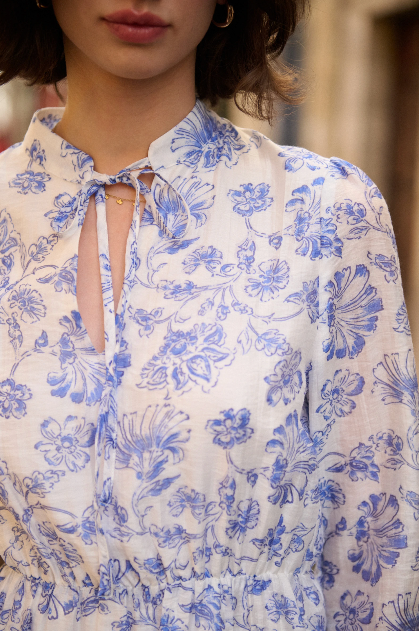 Bloemenprint minijurk met ruches