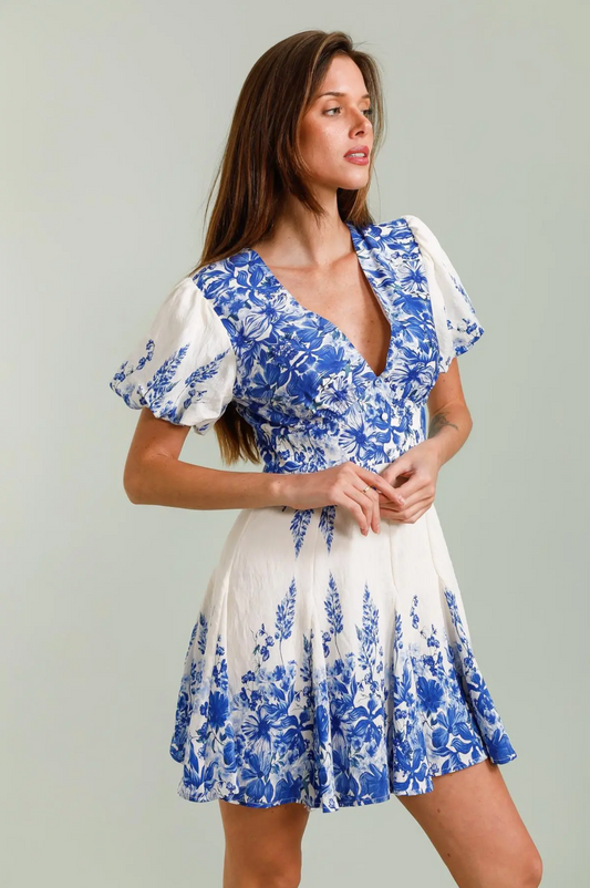 Korte jurk met print