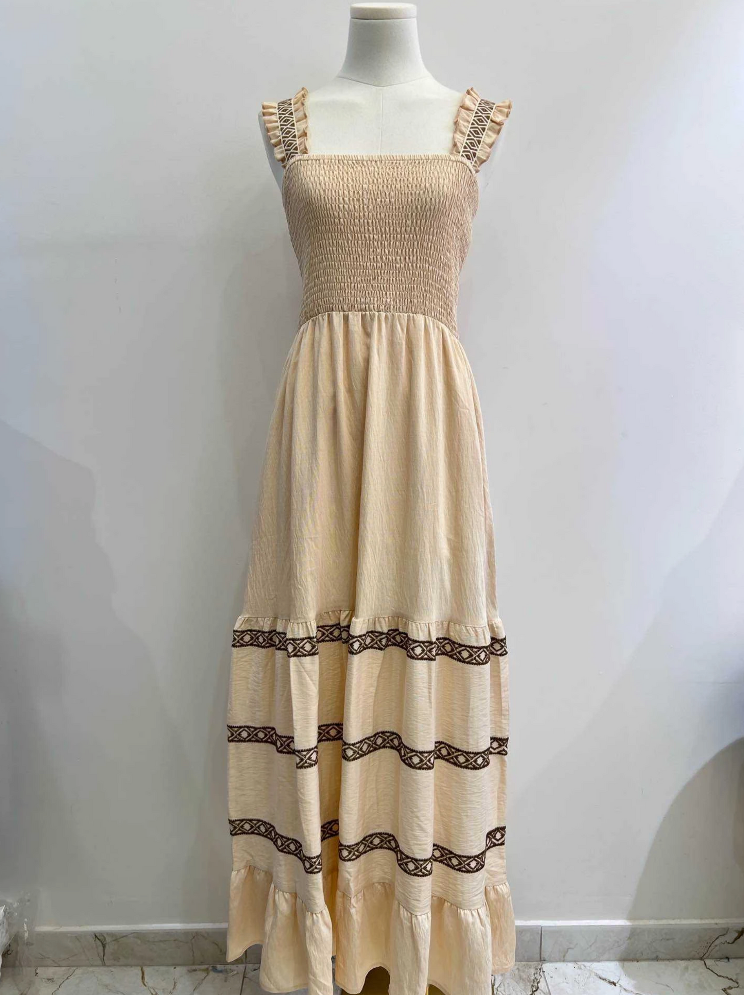 Luchtige lange maxi-jurk