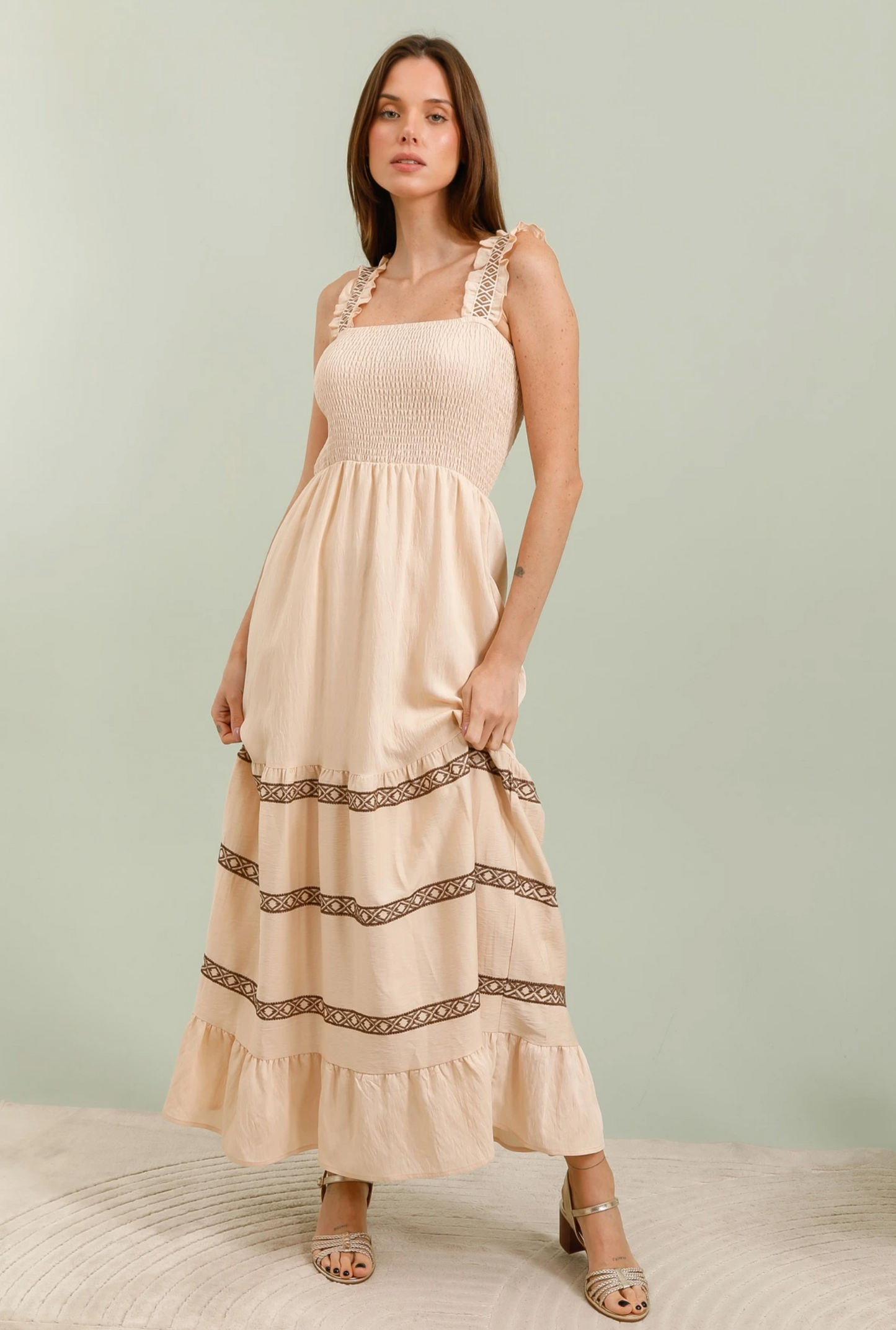 Luchtige lange maxi-jurk