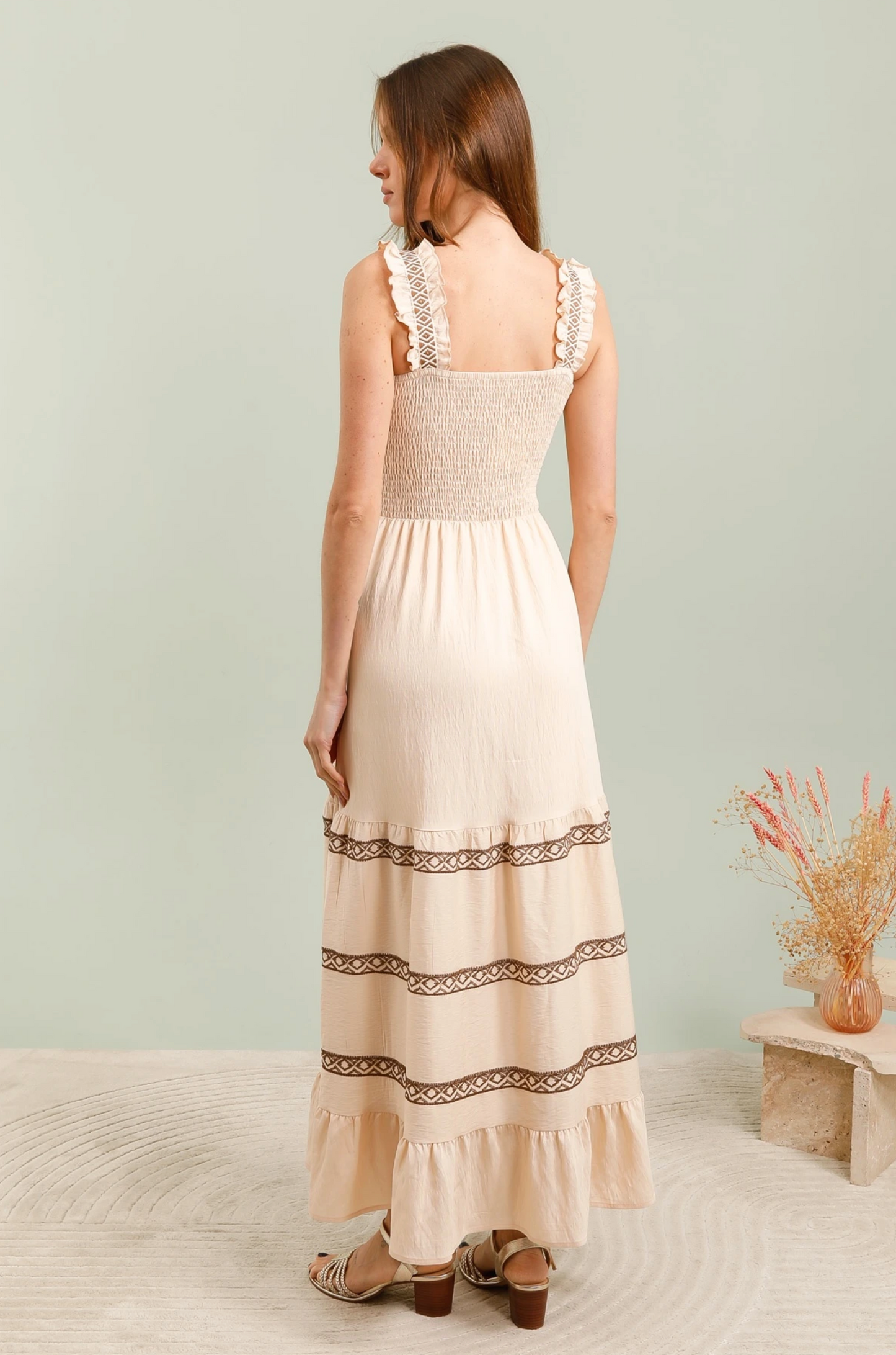 Luchtige lange maxi-jurk