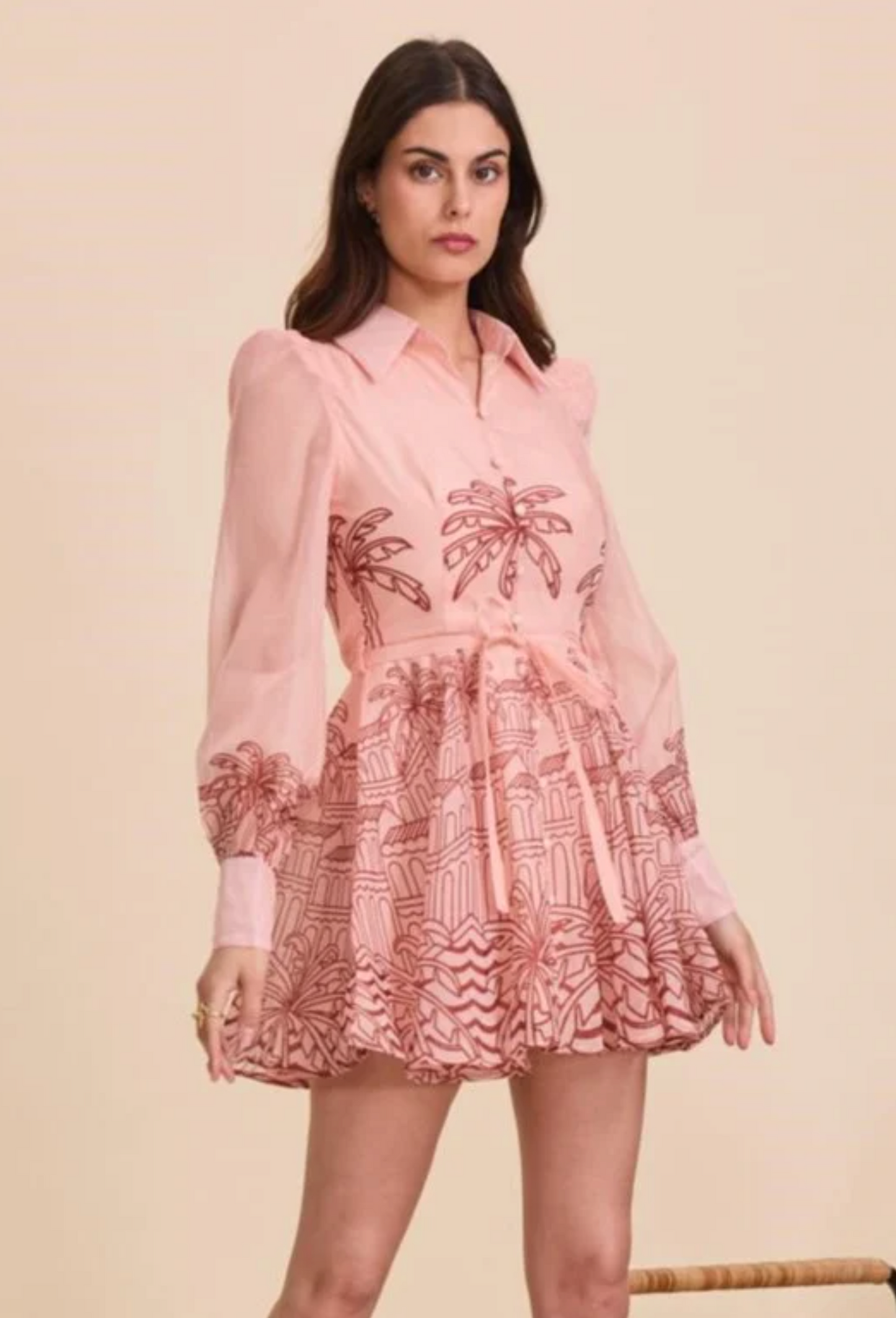 Jurk van organza met print
