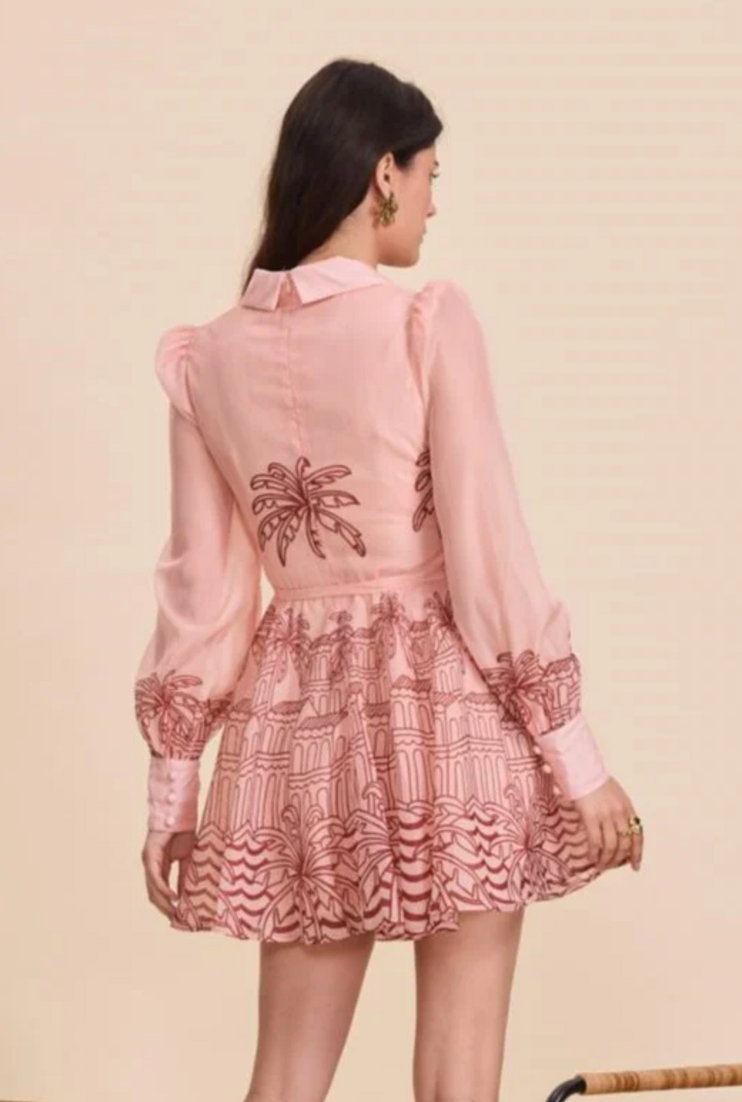 Jurk van organza met print