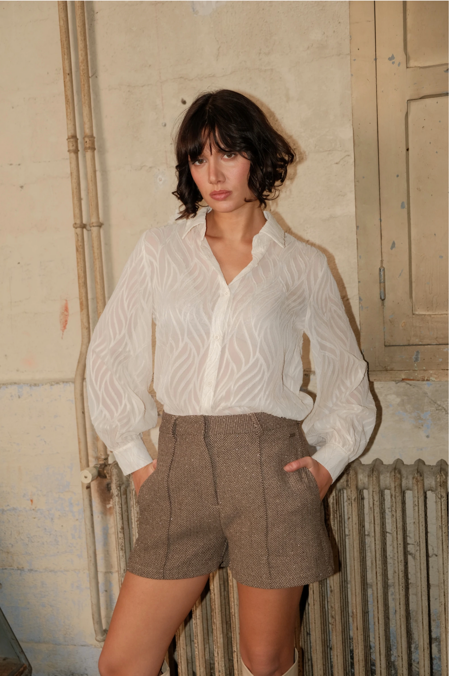 Getextureerd blouse
