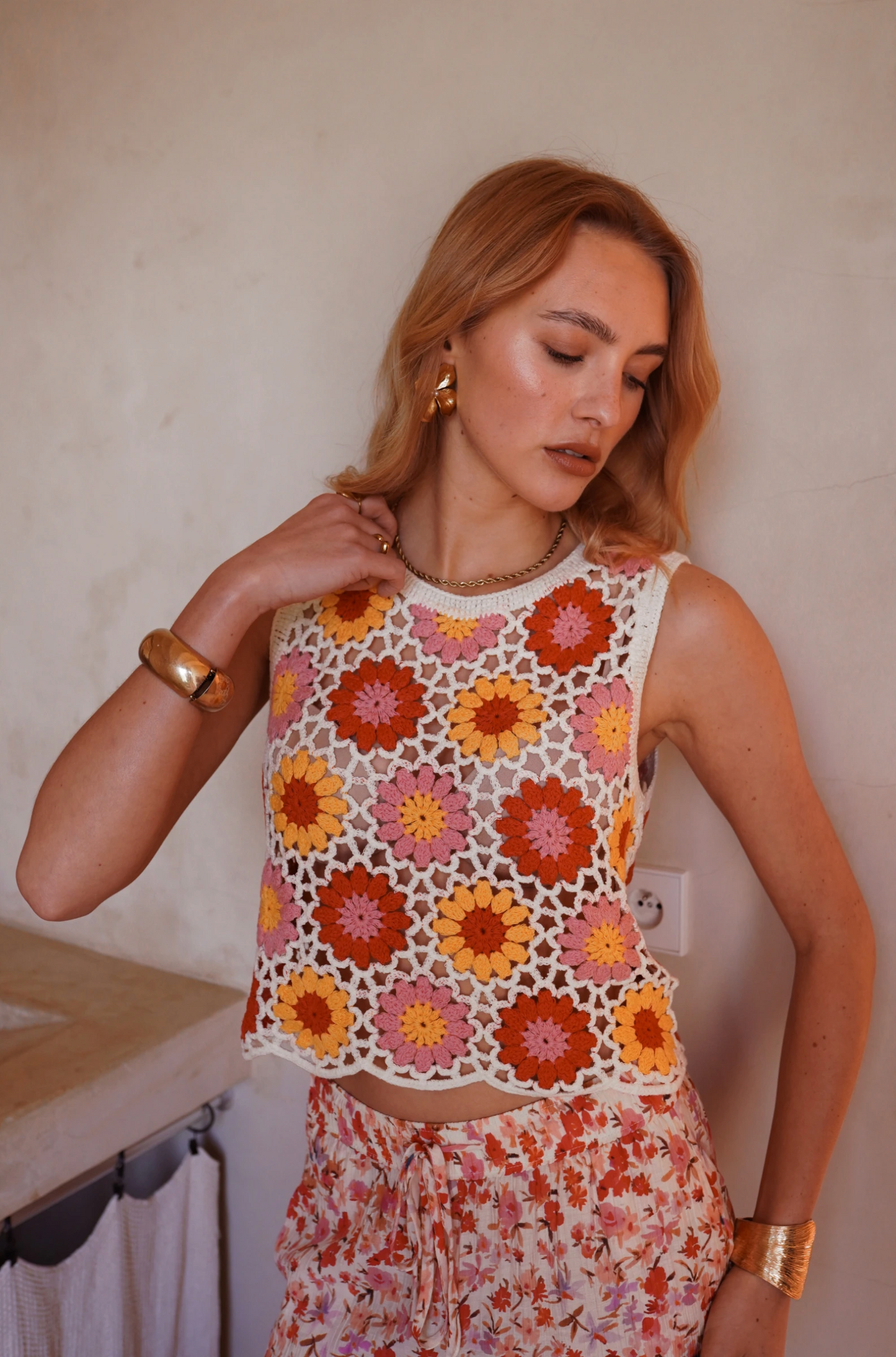 Retro bohemian top